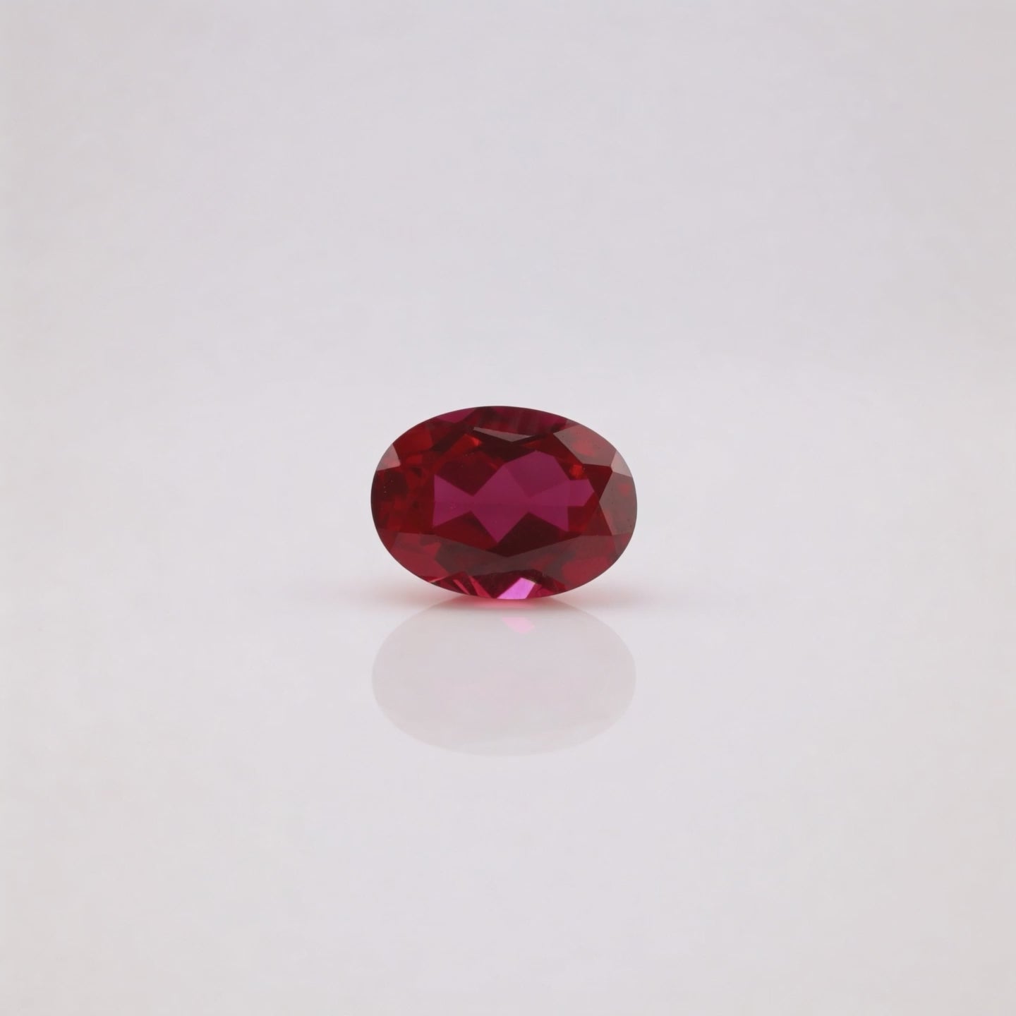 IGI Certified Laboratory Grown Ruby | 7.85 Carat Oval Mixed Cut | Purplish Red Luxury Ruby