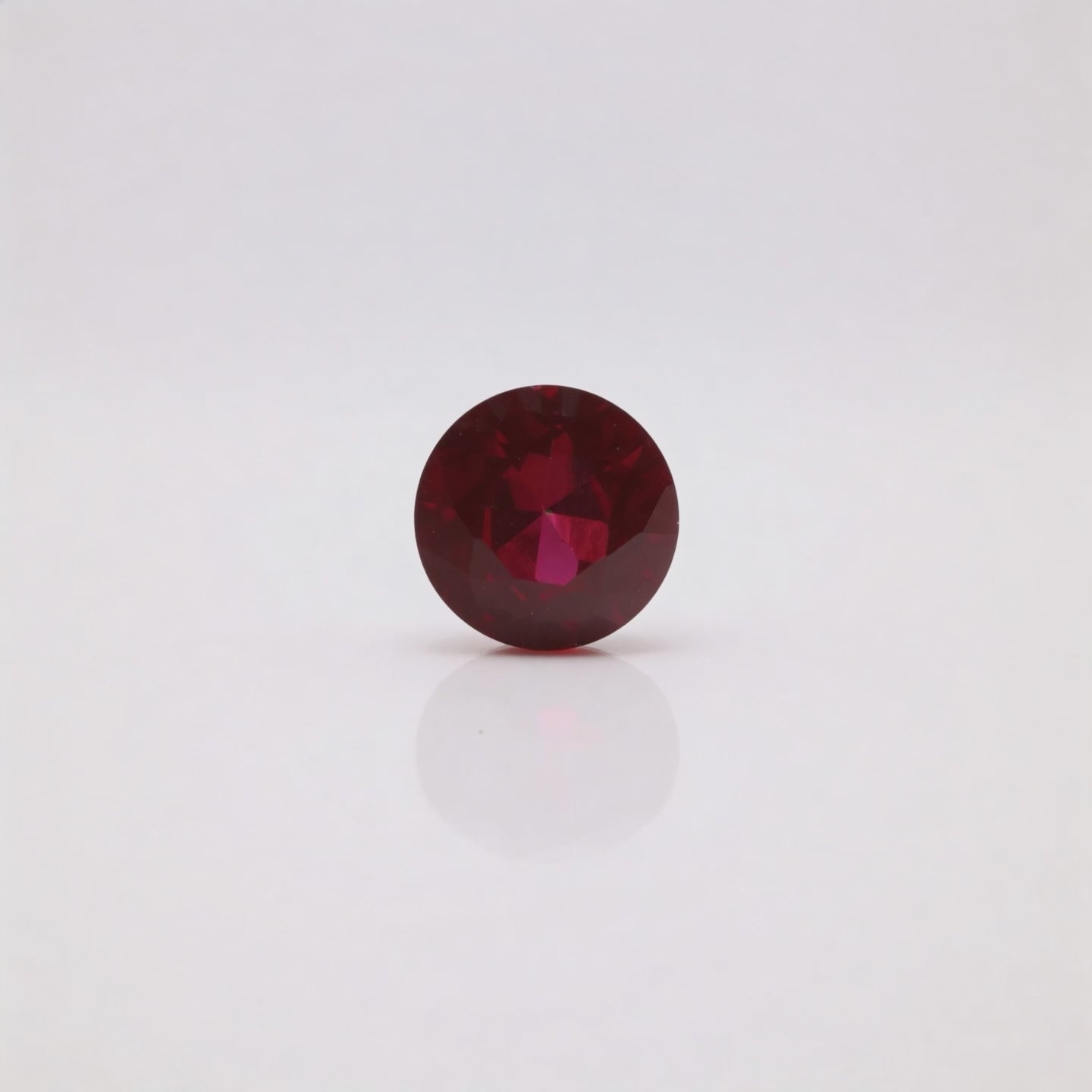 IGI Certified Laboratory Grown Ruby | 0.96 Carat Round Brilliant Cut | Purplish Red Ruby