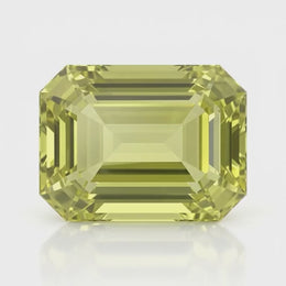 IGI Certified Laboratory Grown Yellow Sapphire | 15.06 Carat Emerald Cut | Statement Luxury Gemstone