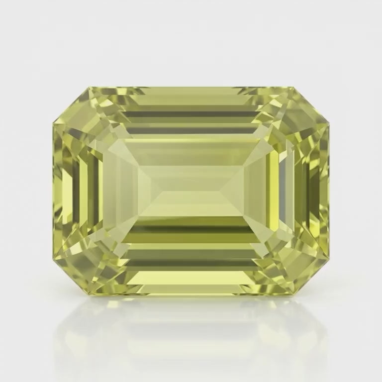 IGI Certified Laboratory Grown Yellow Sapphire | 15.06 Carat Emerald Cut | Statement Luxury Gemstone