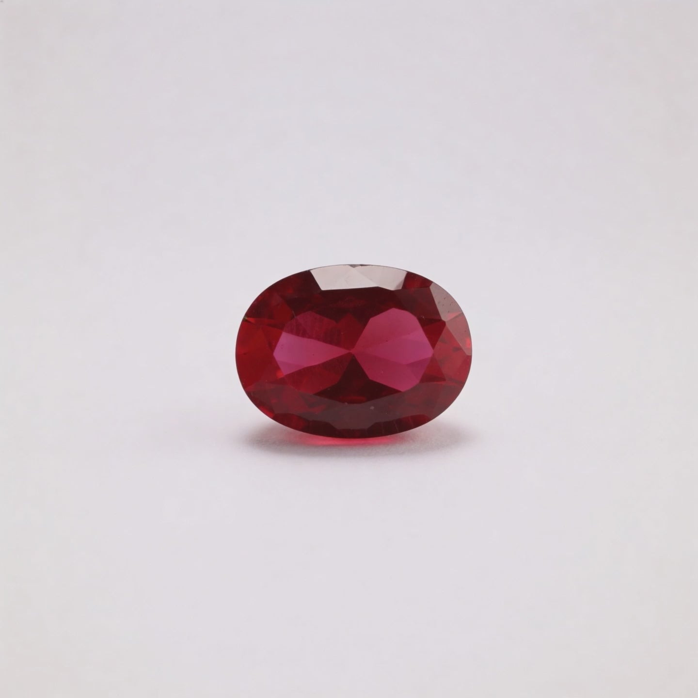 IGI Certified Laboratory Grown Ruby | 7.04 Carat Oval Cut | Purplish Red