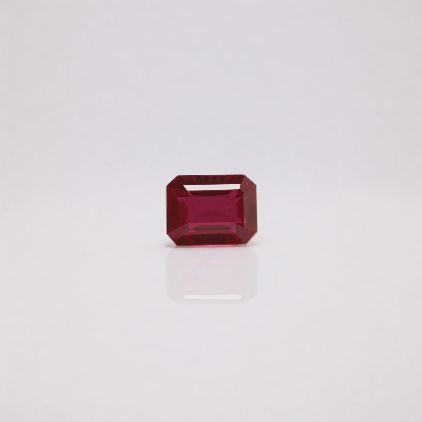 IGI Certified Laboratory Grown Ruby | 9.51 Carat Emerald Cut | Purplish Red